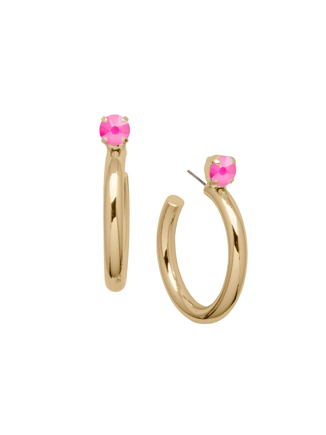 Sorrelli Keeley Studded Hoop Earrings - Pink