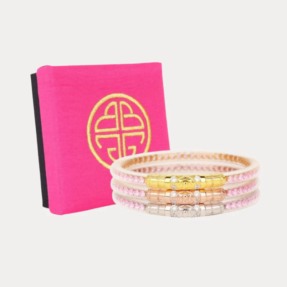 Budha Girl Three Queens All Weather Bangles® (AWB®) - Petal Pink
