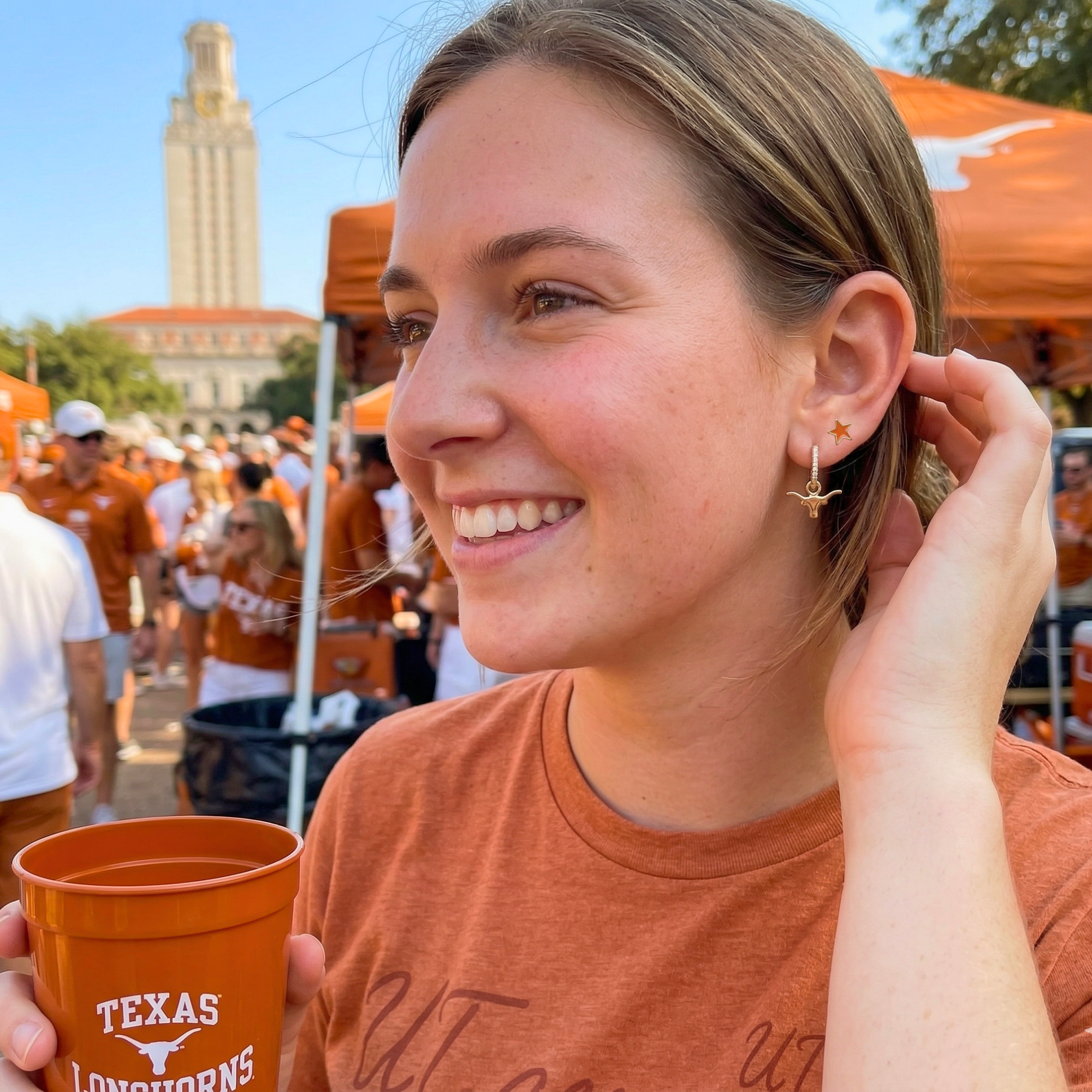 UT : University of Texas Pennant Pair Earring Set