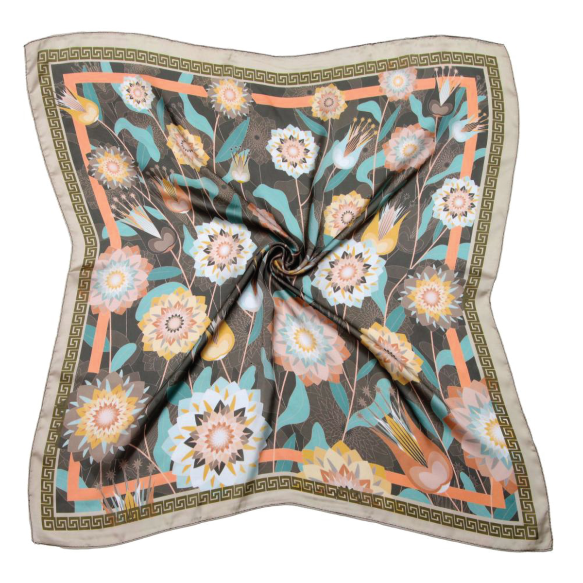 Flower Print Square Scarf