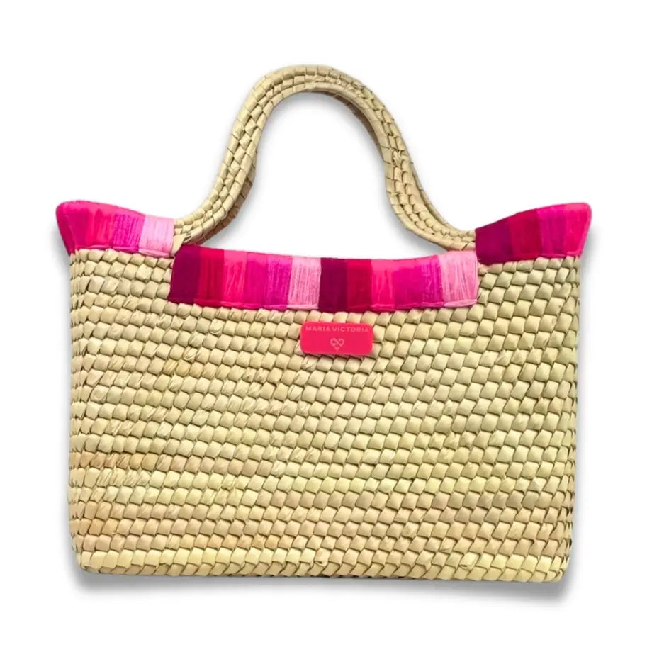 Handwoven Natural Palm Fiber Palma Nina Gradient Bag