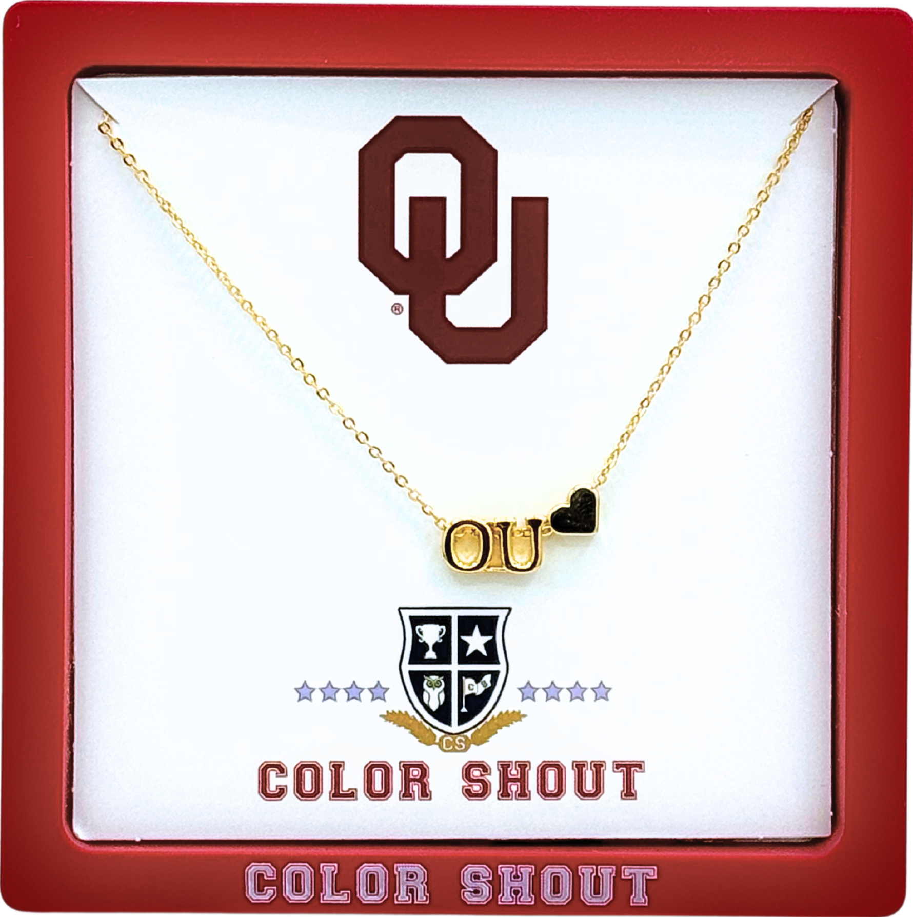 OU Heart Necklace