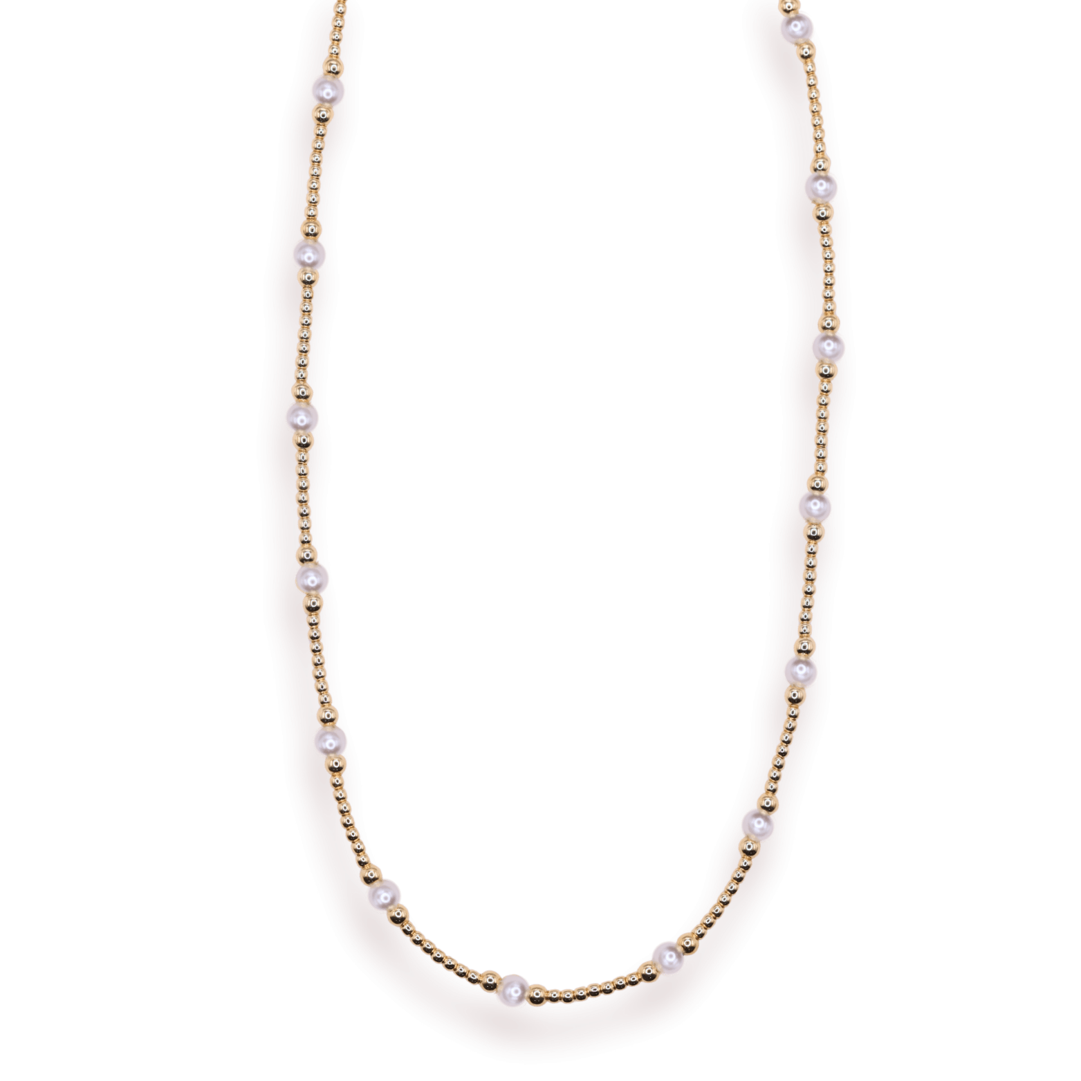 Dainty Sutton Necklace Pearl in Gold
