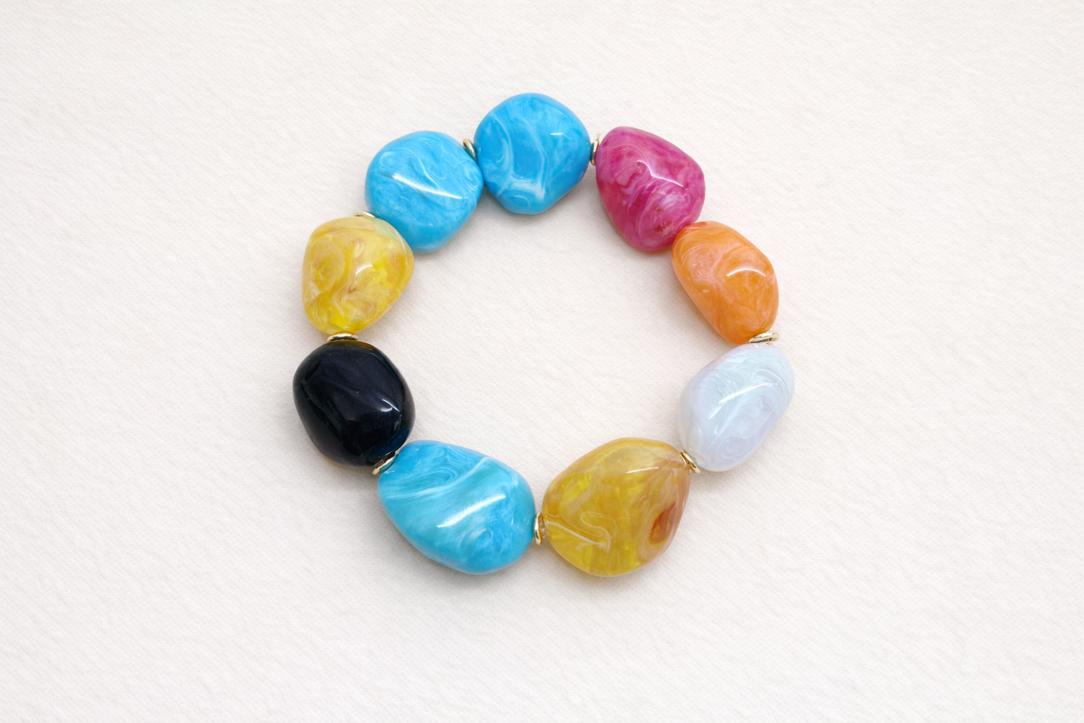 Resin Stone Stretch Bracelet