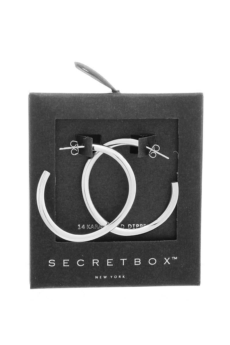 Secret Box Open Metal Hoop Earring