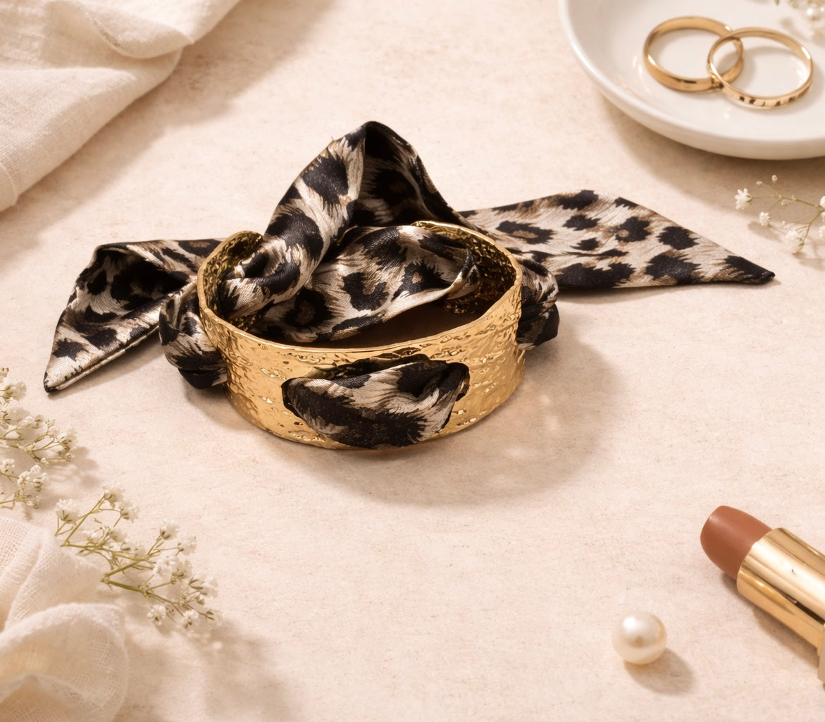 Gold Tone Scarf Bracelet