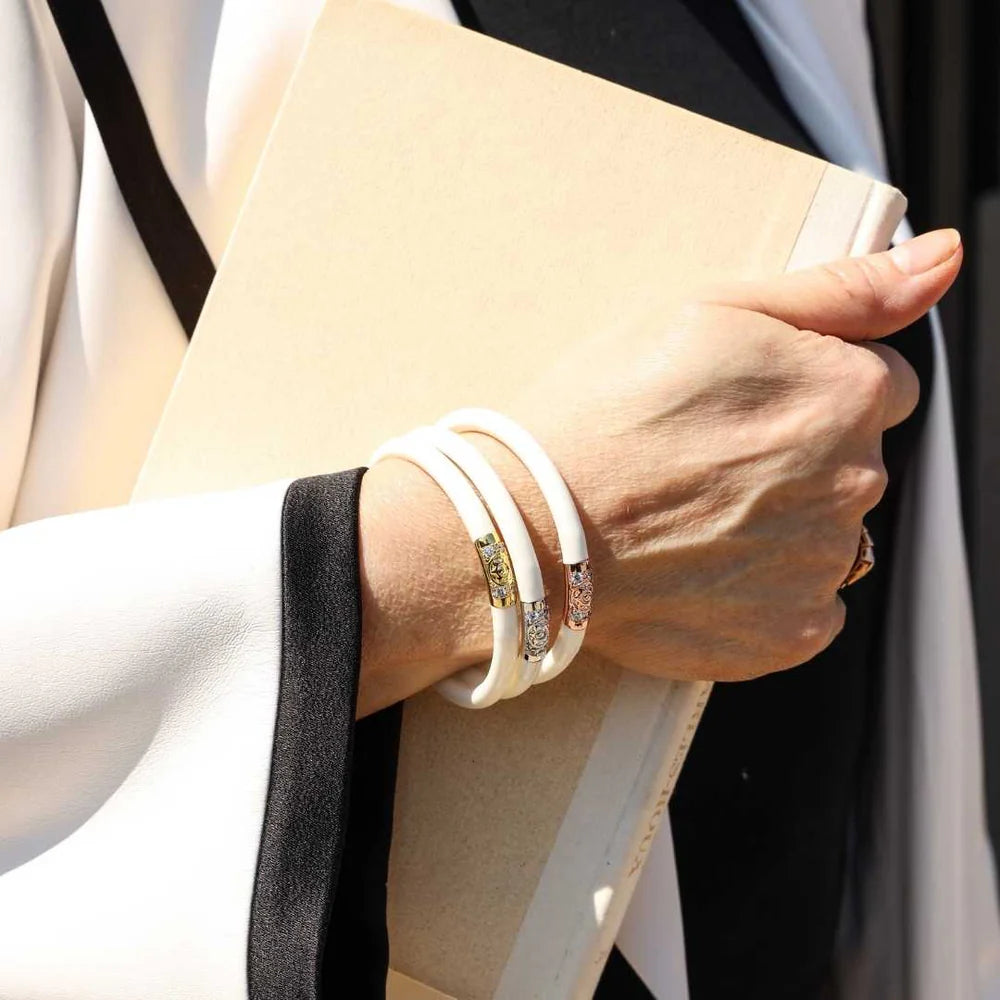 Budha Girl Ivory Three Kings All Weather Bangles - Large