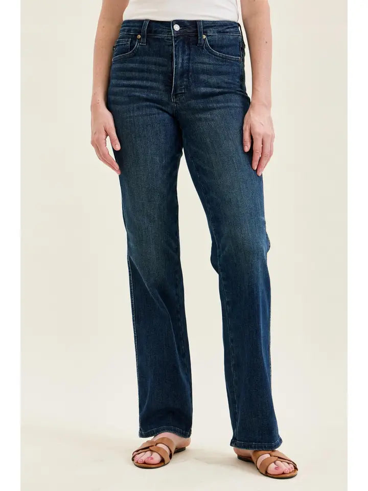 Judy Blue Mid Rise Straight Tummy Control Classic