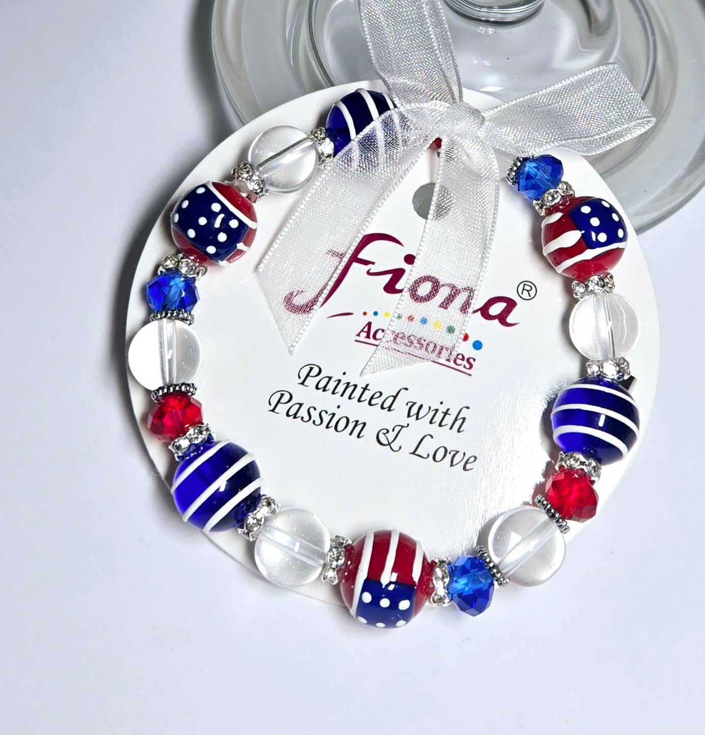 American Flag Patriotic Bracelet, 4th of July Gift for Women