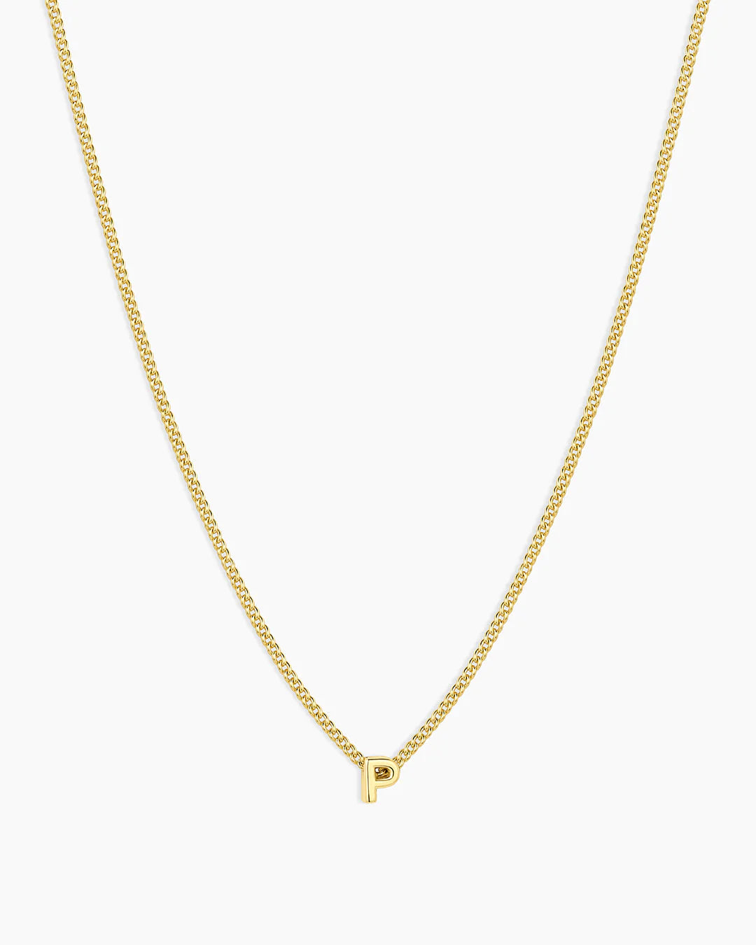 Gorjana Wilder Mini Alphabet Necklace - P