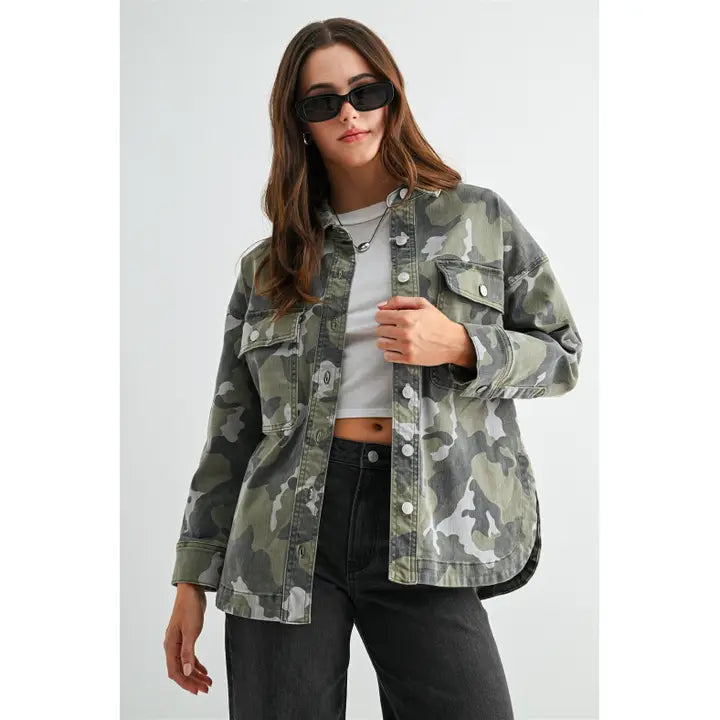 Camouflage Shacket