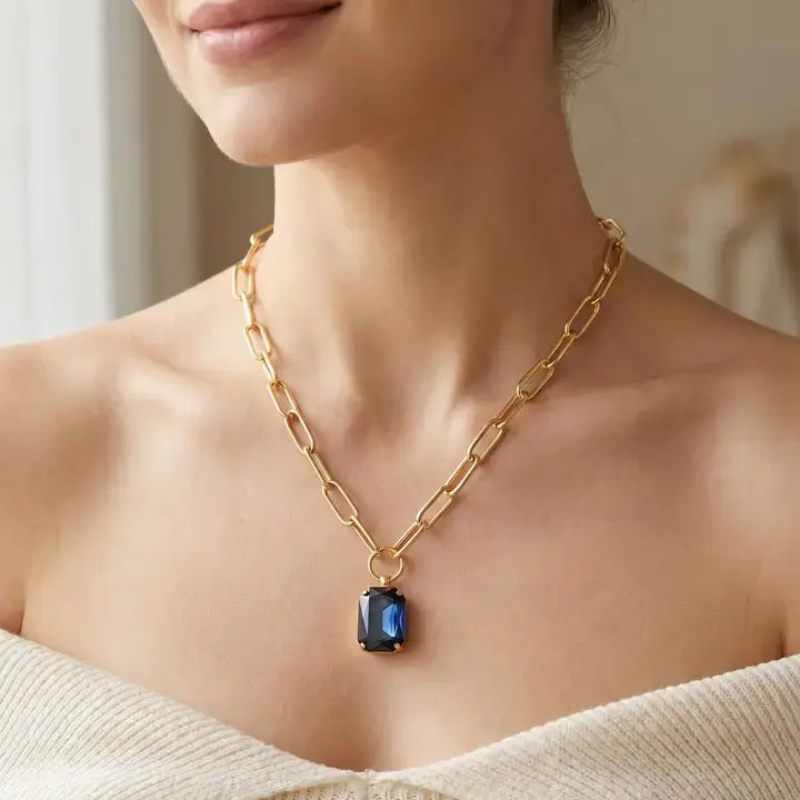 Sorrelli Brynn Paperclip Pendant Necklace - Montana
