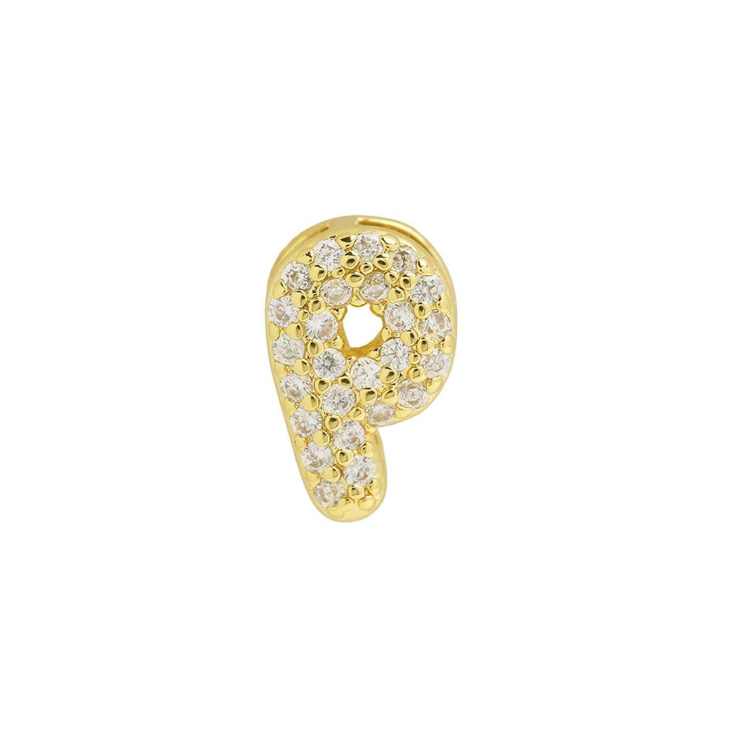 Bling Small Necklace Initial Charm