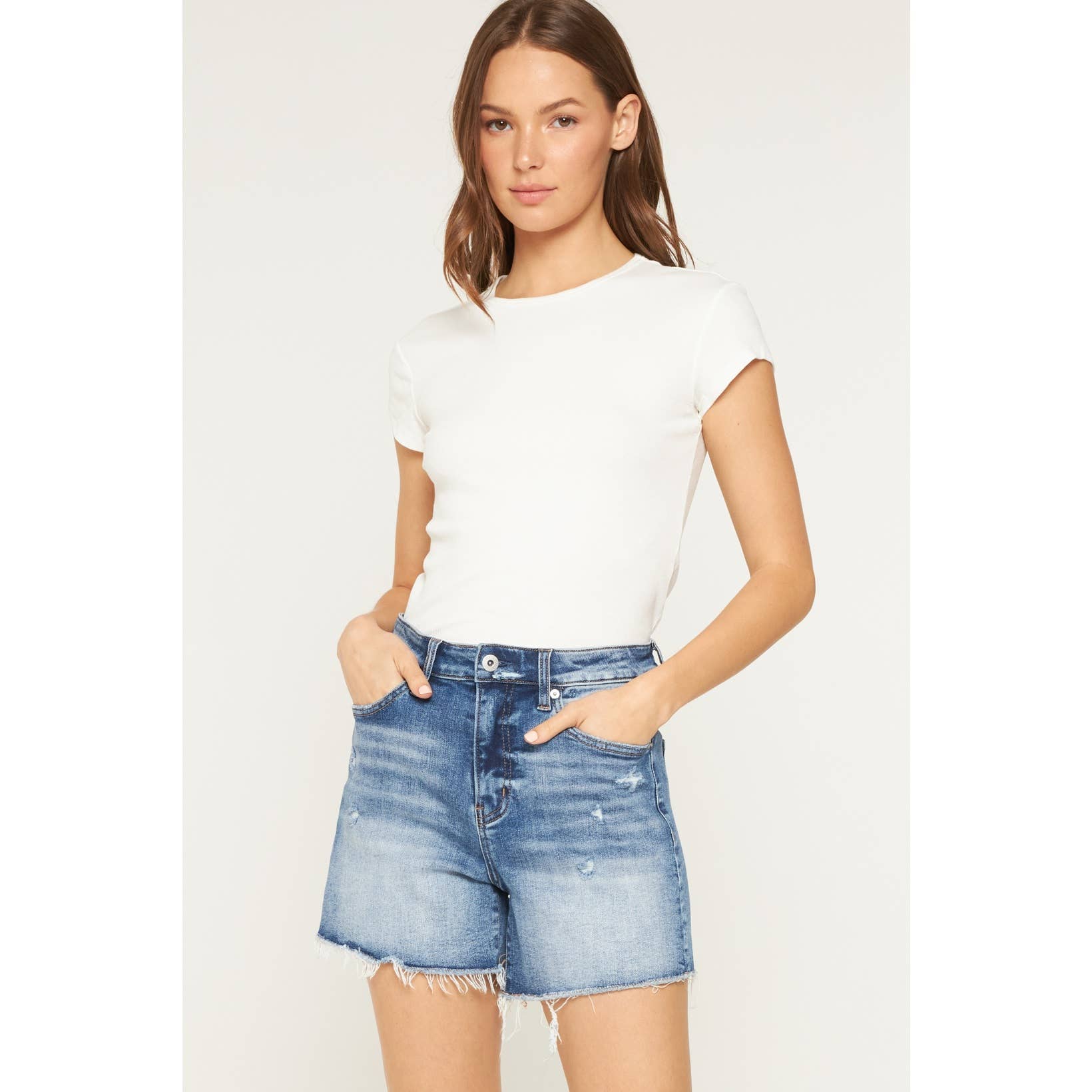 Super High Raw Hem Shorts