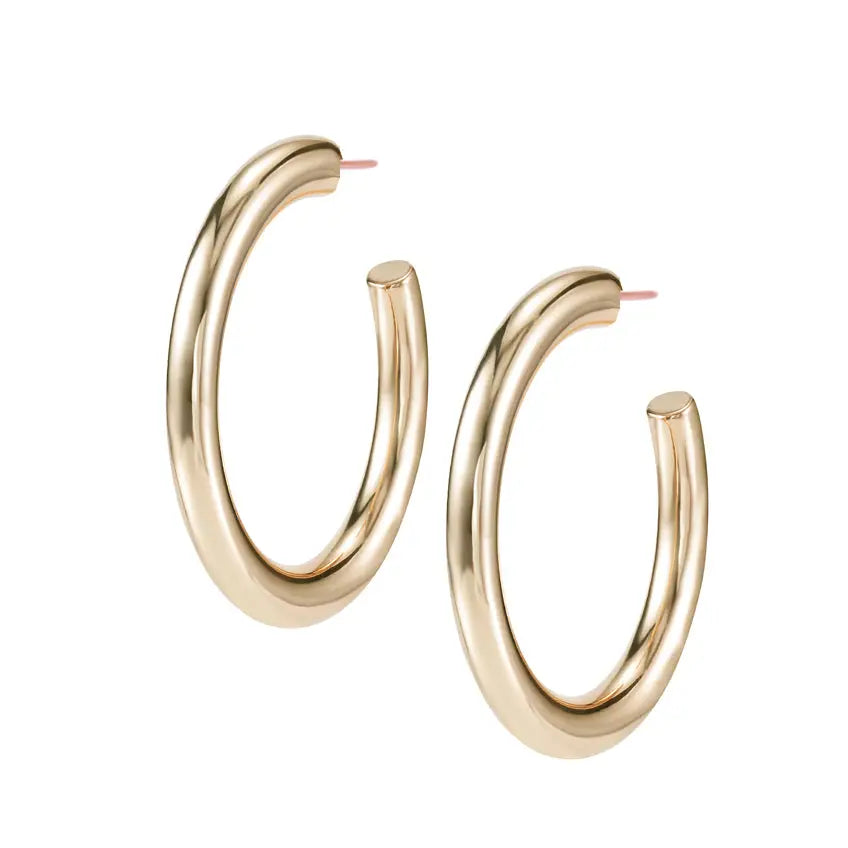 Natalie Wood Just Dance Hoop Earrings - Gold