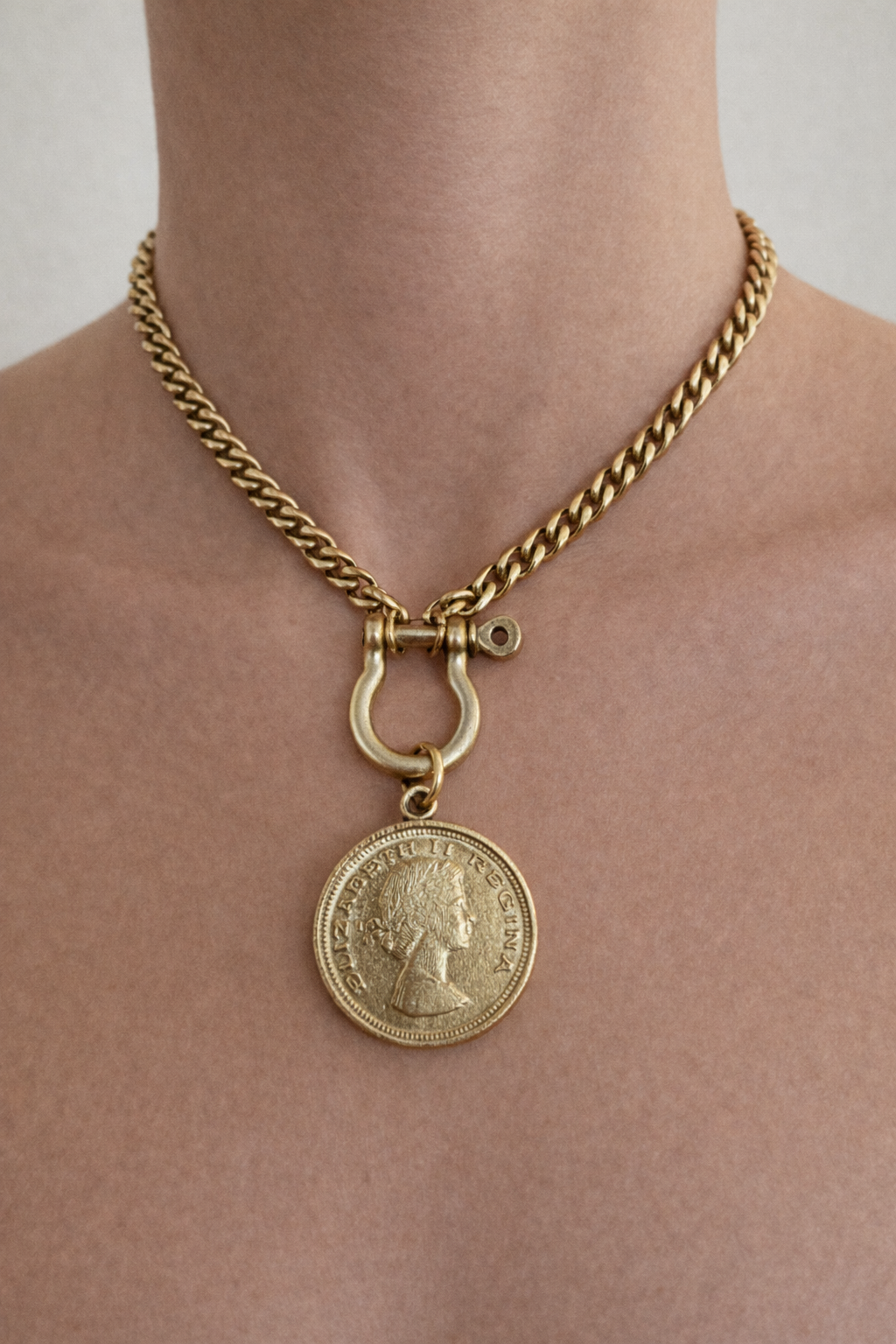Gold Bit Coin Necklace