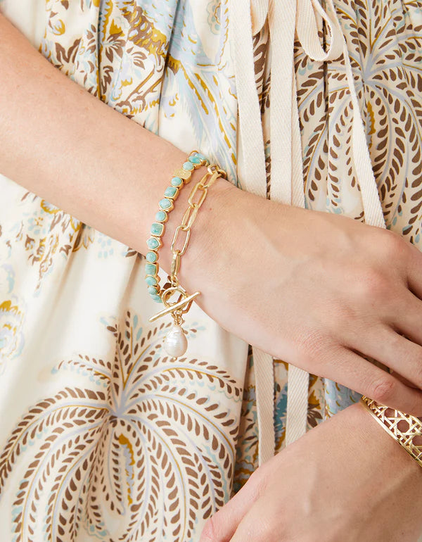 Spartina Alodie Toggle Bracelet Gold/Pearl