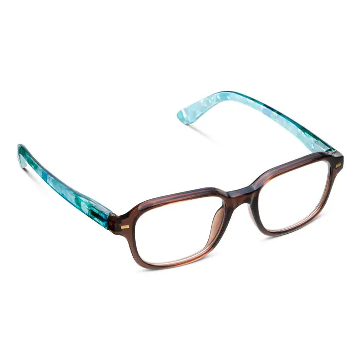 Peepers Fable Blue Light Glasses - Mocha/Turquoise Quartz