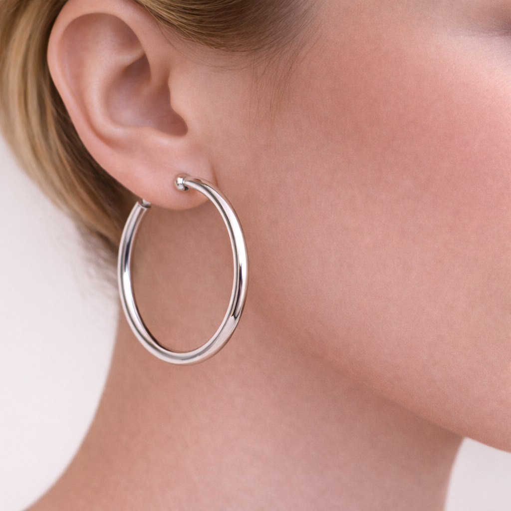 Zenzii Thin Shiny Metal Hoop
