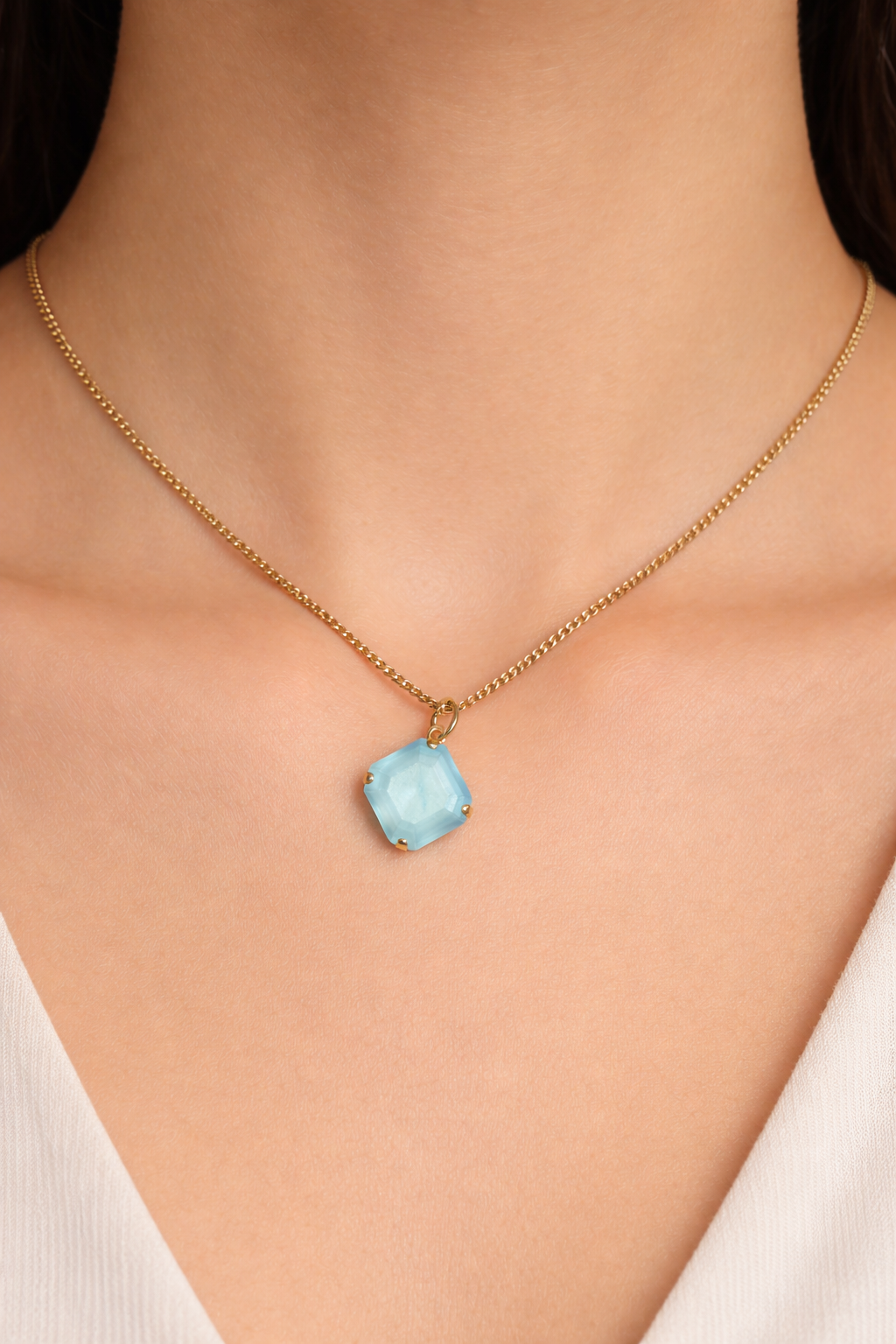 Tova Nikki Necklace - Aquamarine Frost
