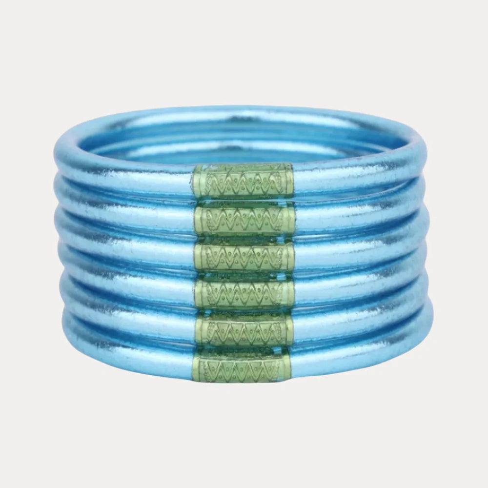 Budha Girl Azure All Weather Bangles® (Set of 6) - Serenity Prayer