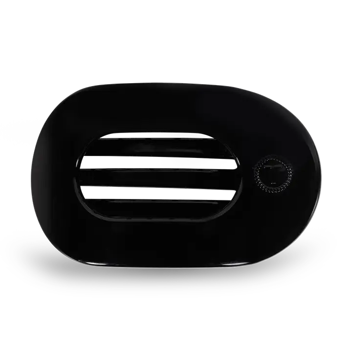 Round Flat Hair Clip | Large | Jet Black