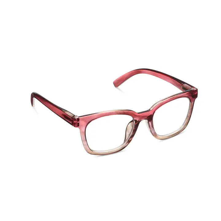 Peepers To the Max Blue Light Glasses - Rose Ombre Horn