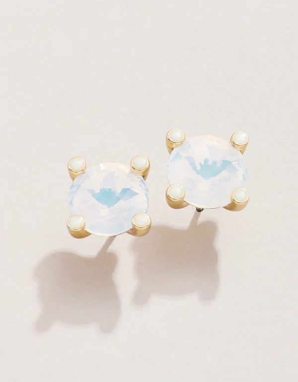 Spartina Clara Stud Earrings White Opal