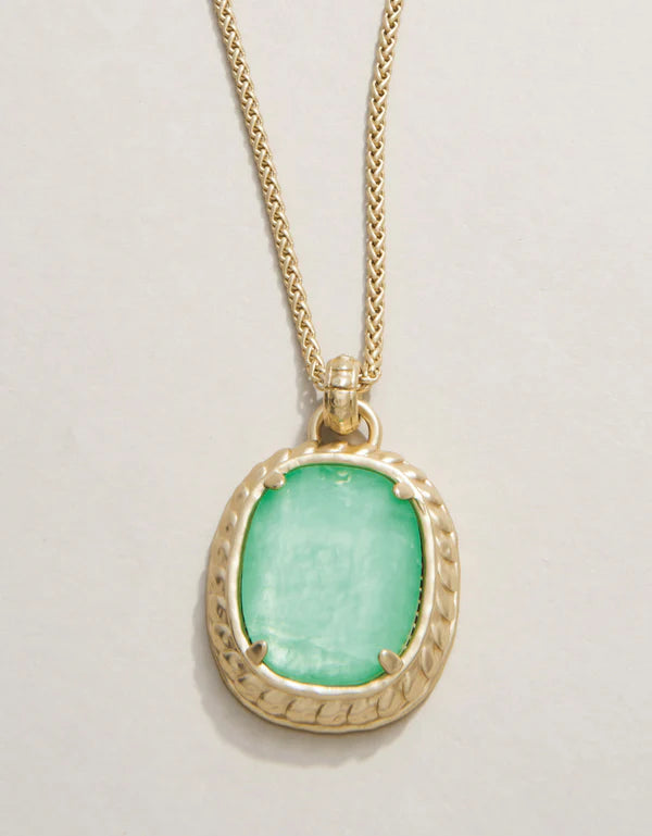 Spartina Karina Oval Necklace 18" Sea Foam