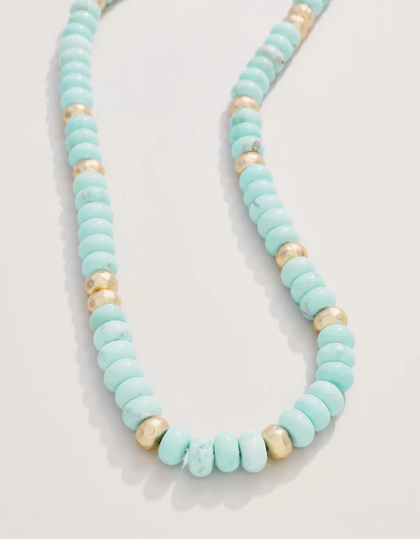 Spartina Tommy Stone Necklace 17" Light Turquoise