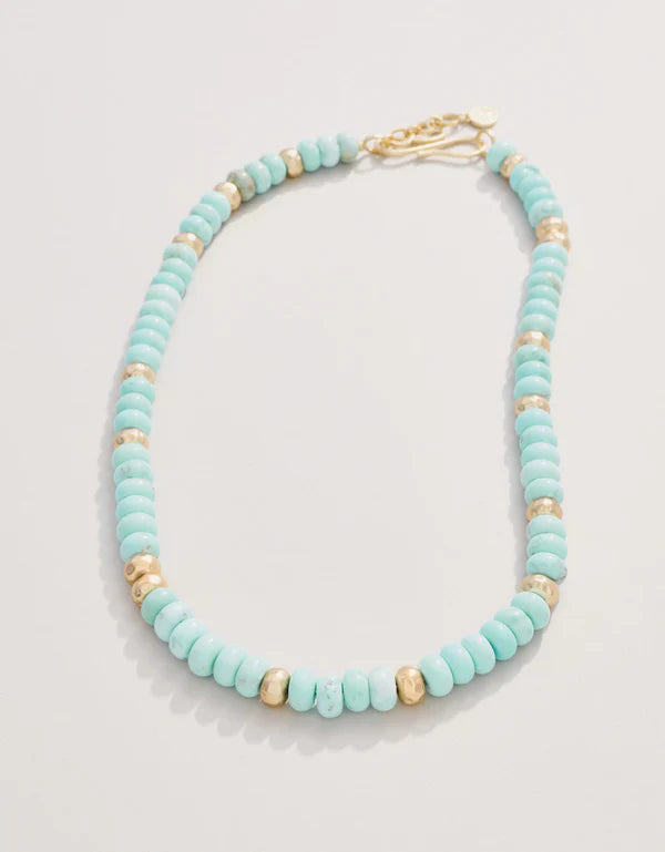 Spartina Tommy Stone Necklace 17" Light Turquoise