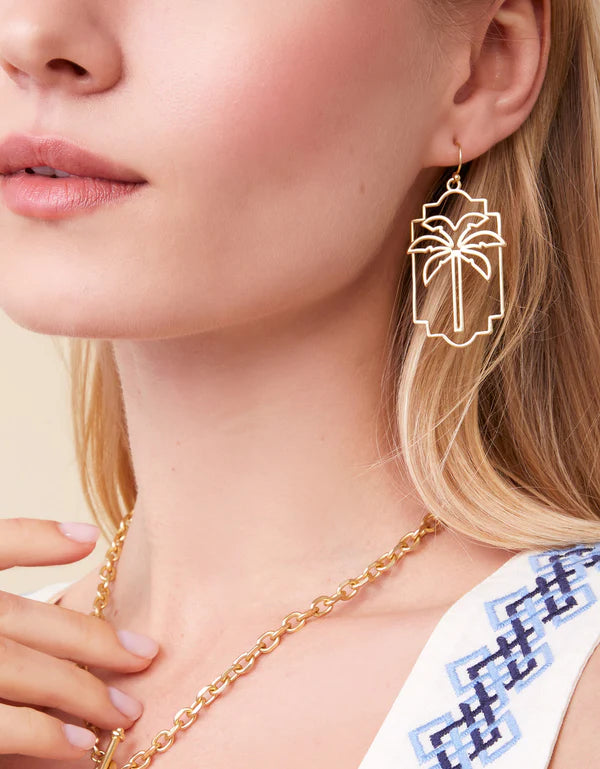 Spartina Palm Geo Earrings