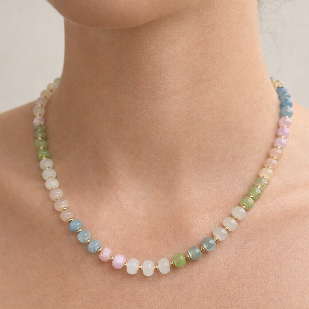Natural Stone Beaded Necklace