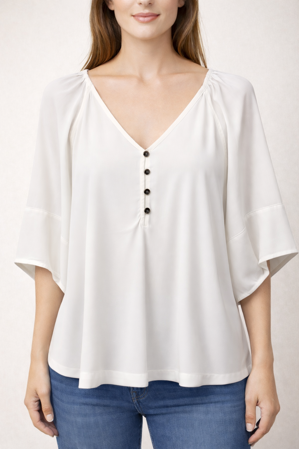 Ivory Seam Sleeve Top