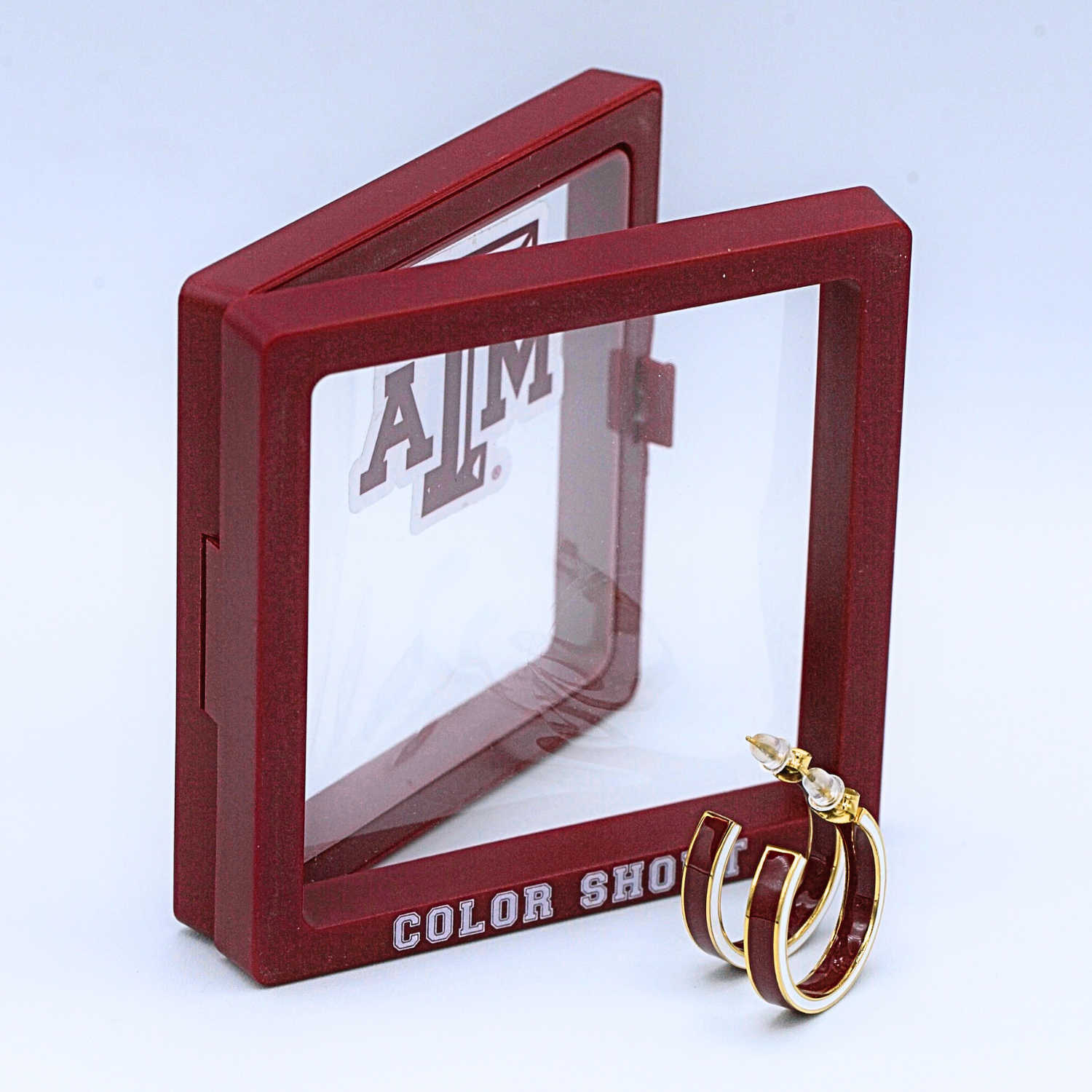 Texas A&M University 50/50 Enamel Gameday Hoops