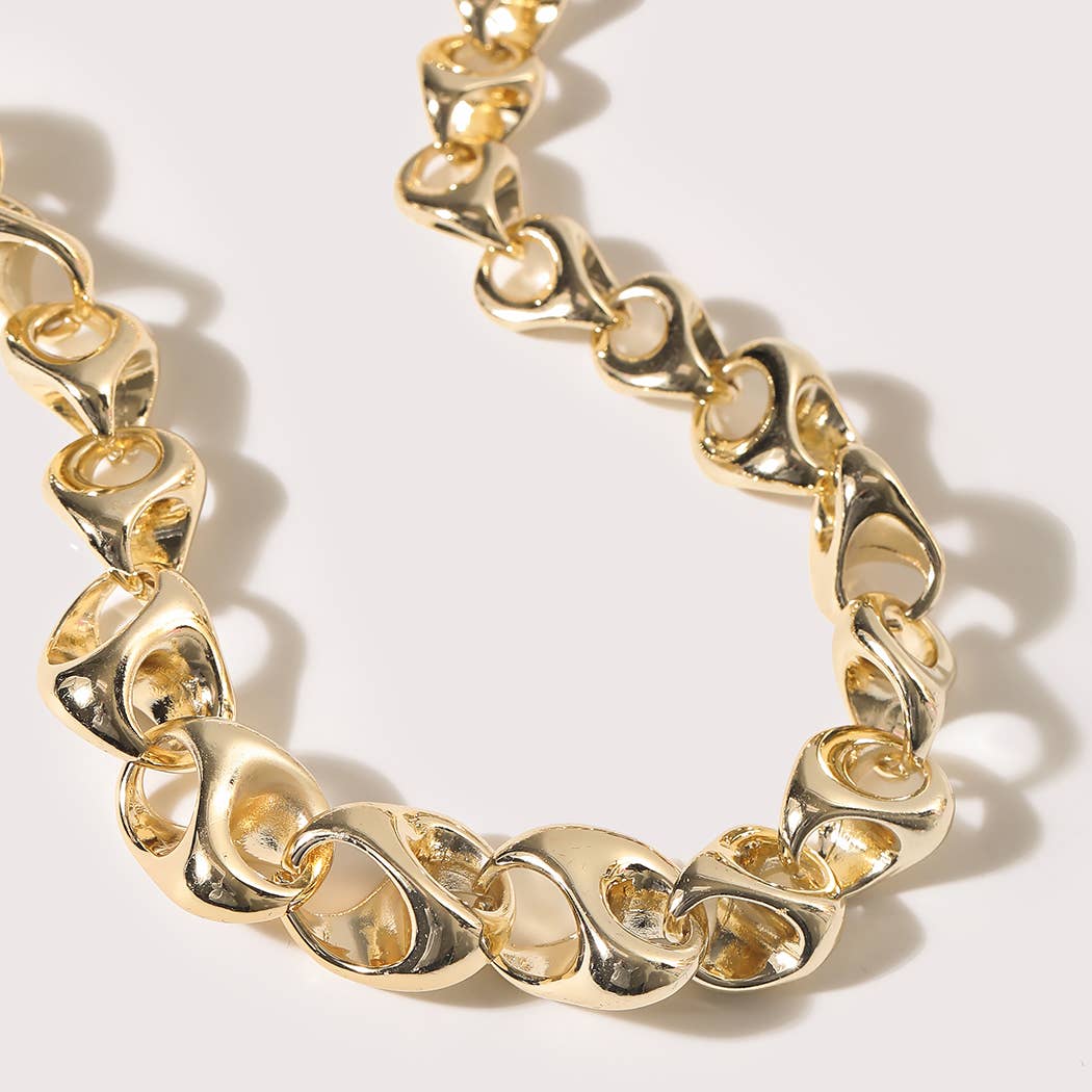 Gold Pop Link Magnetic Chain Necklace
