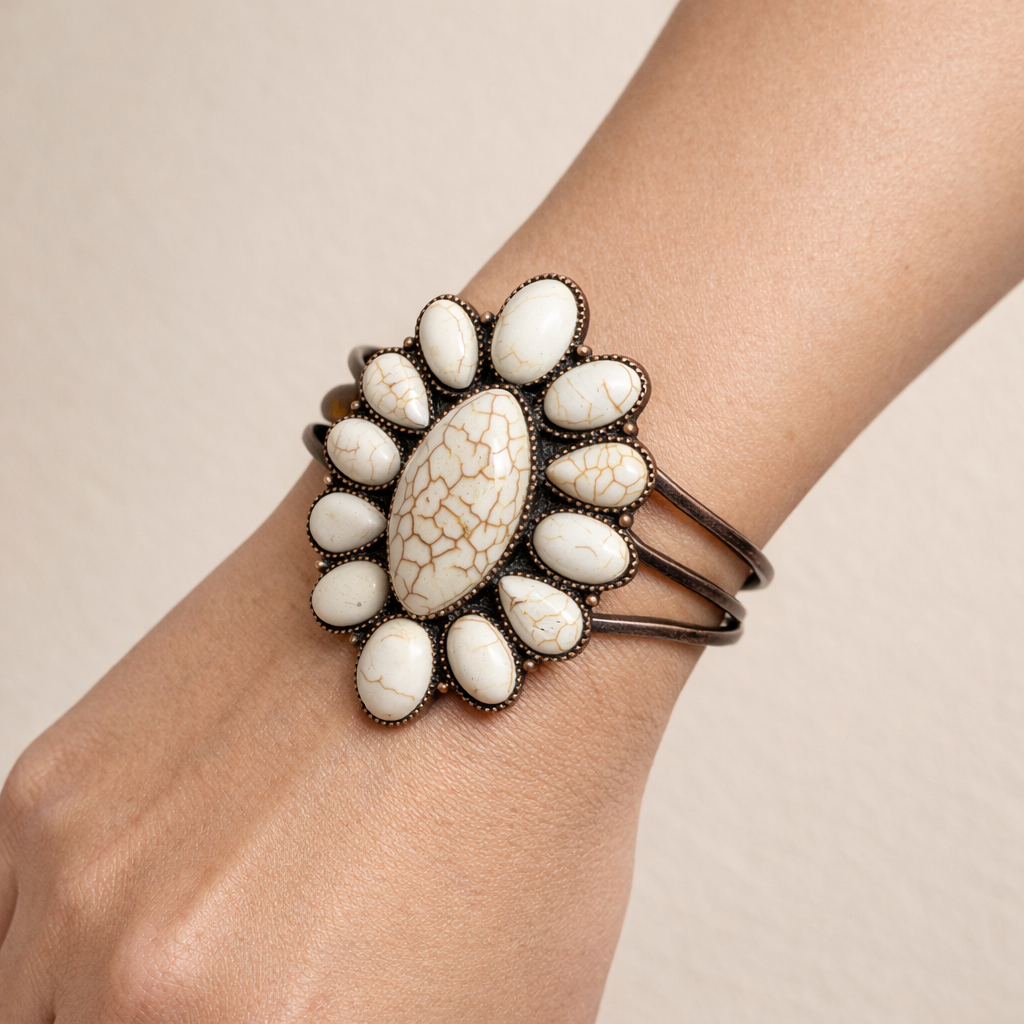 White Squash Blossom Bracelet