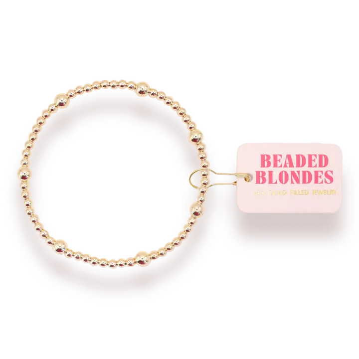 Beaded Blondes Gold Beaded Stretch Bracelets