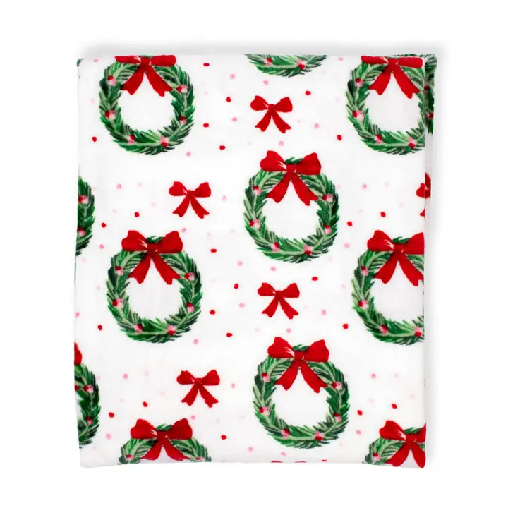 Clara Wreath Throw Red/Green 50x60