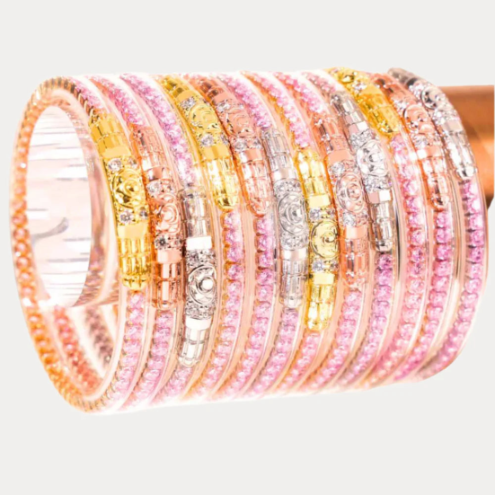 Budha Girl Three Queens All Weather Bangles® (AWB®) - Petal Pink
