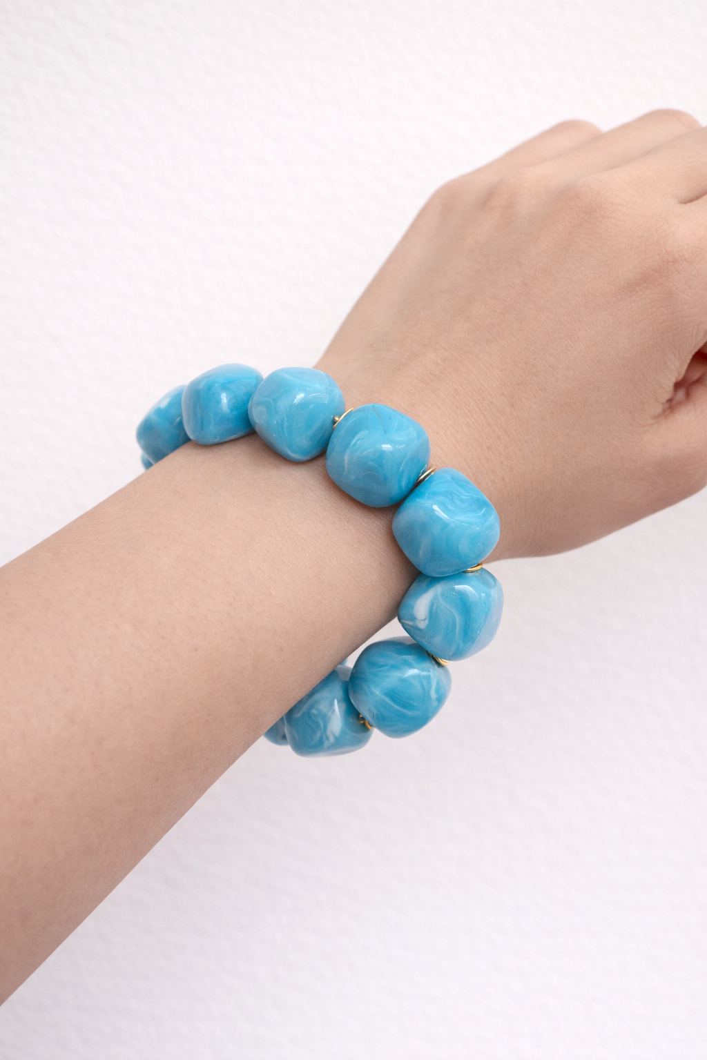 Turquoise Resin Stretch Bracelet