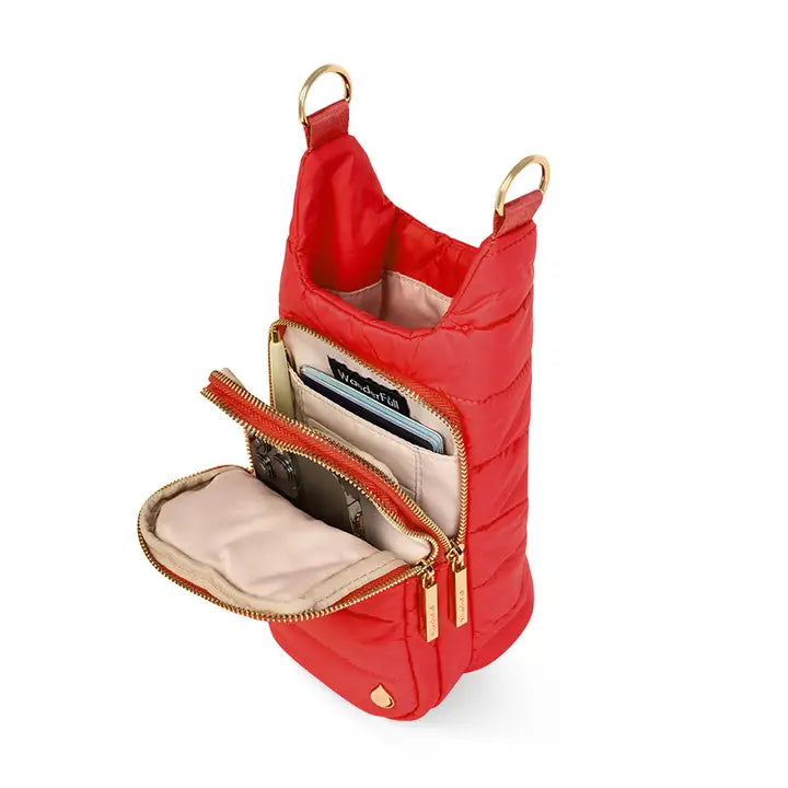 Poppy Red Hydrobag® with Poppy & White Striped Strap