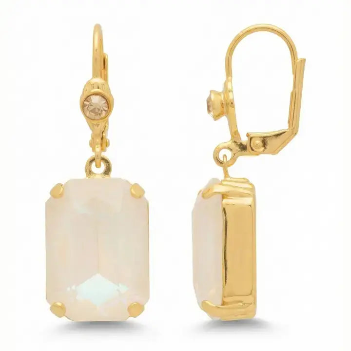 Sorrelli Kathleen Studded Dangle Earrings - Ultra White Aurora Borealis