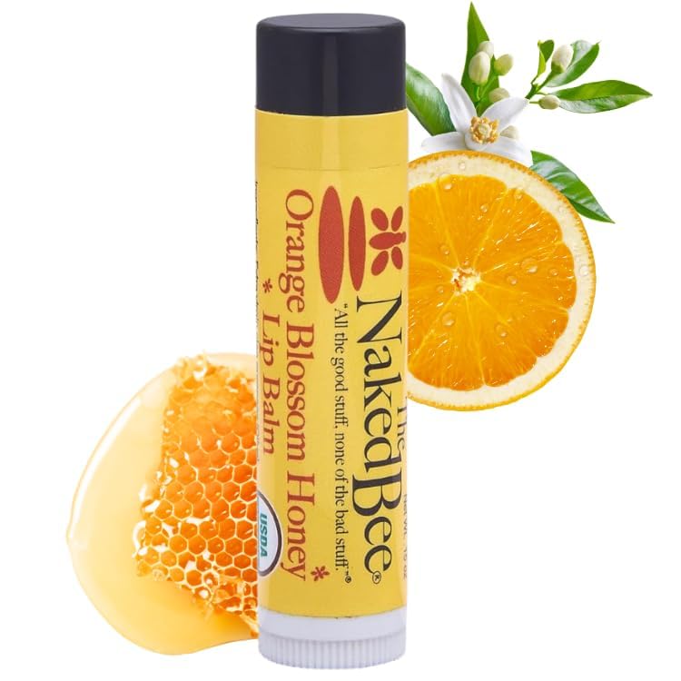 Naked Bee Lip Balm in Orange Blossom Honey 0.15 oz