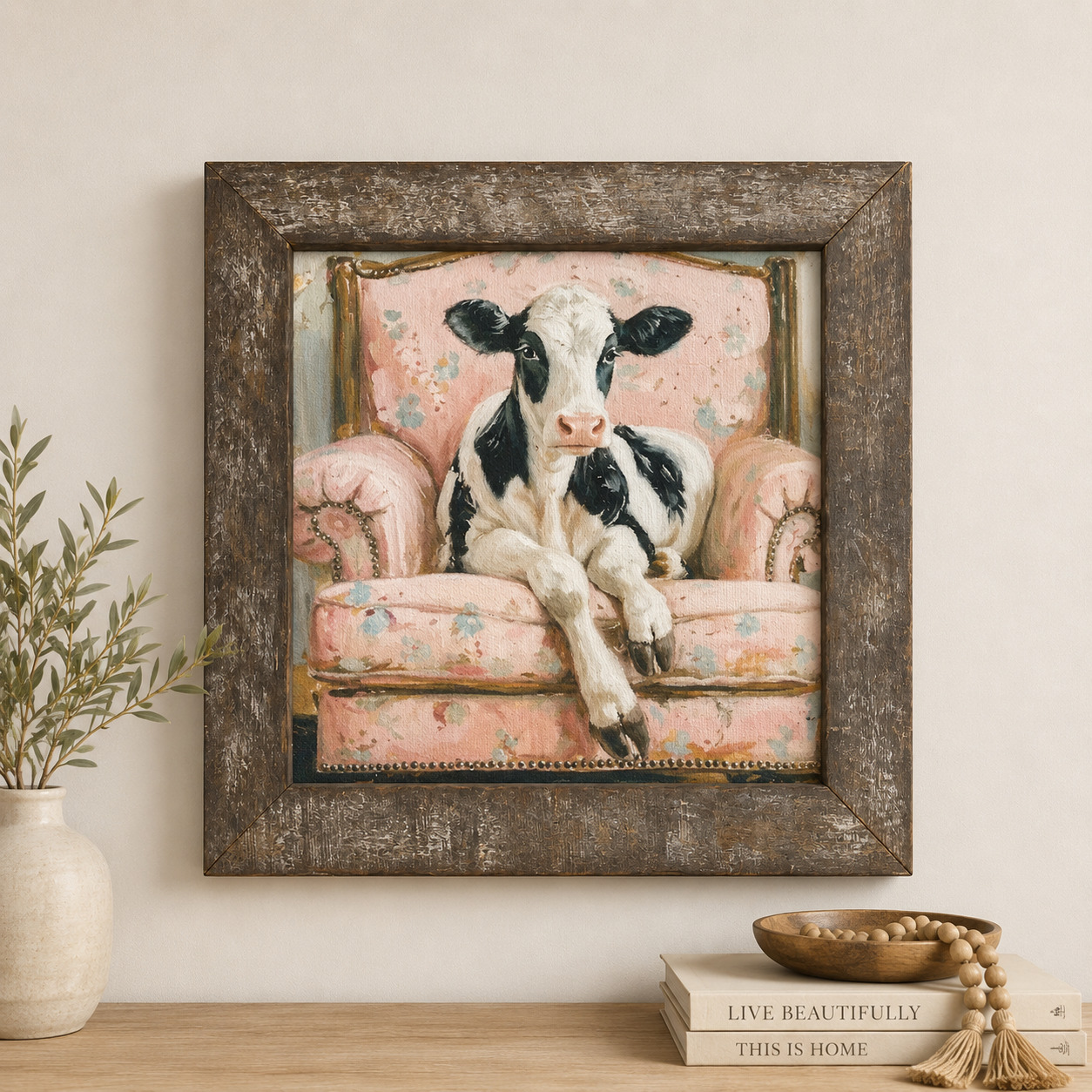 Wood Frame Animal Prints