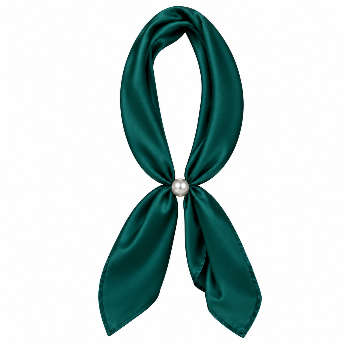 Pearl Bead Solid Color Ready To Wear Magnetic Scarf