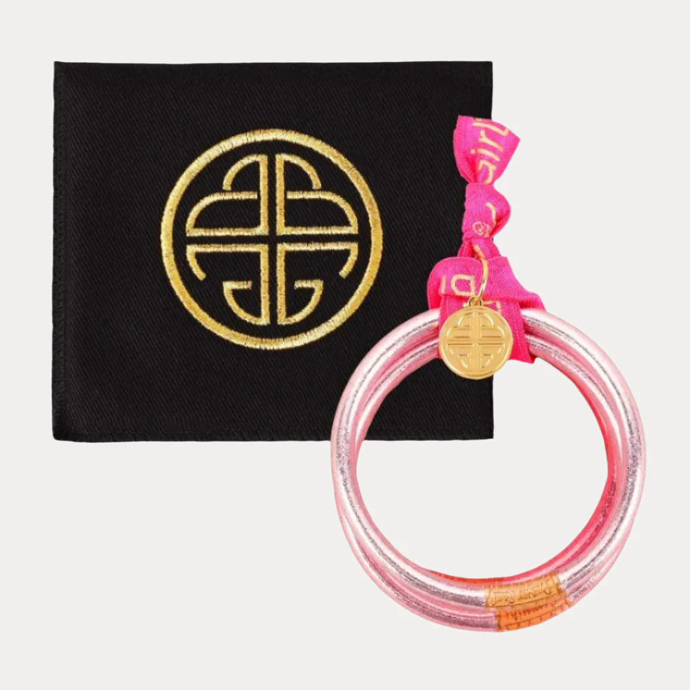 Budha Girl Pink All Weather Bangles® (Set of 6) - Serenity Prayer