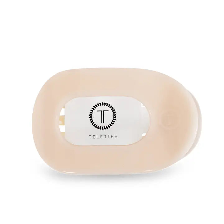 Round Flat Hair Clip | Small | Almond Beige