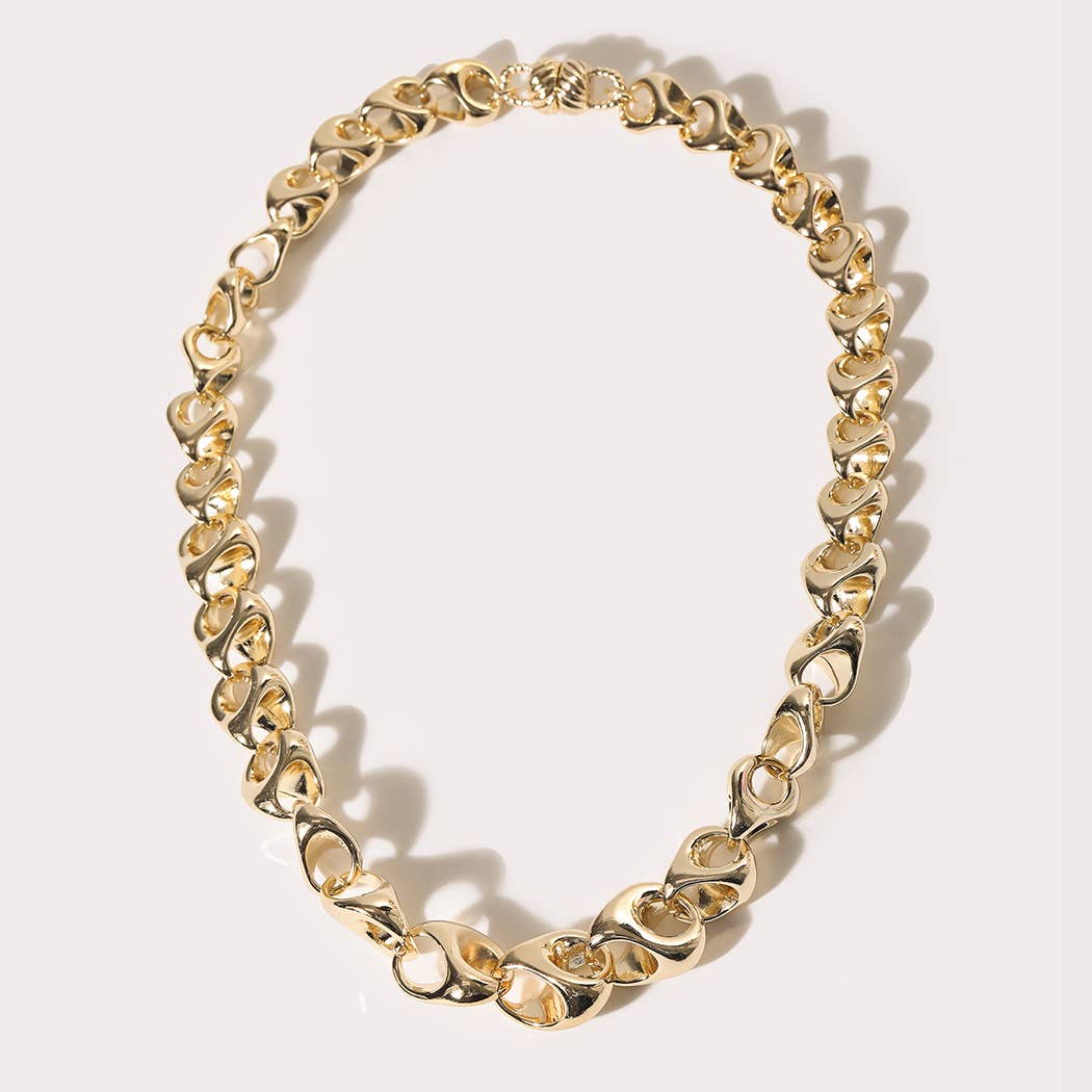 Gold Pop Link Magnetic Chain Necklace