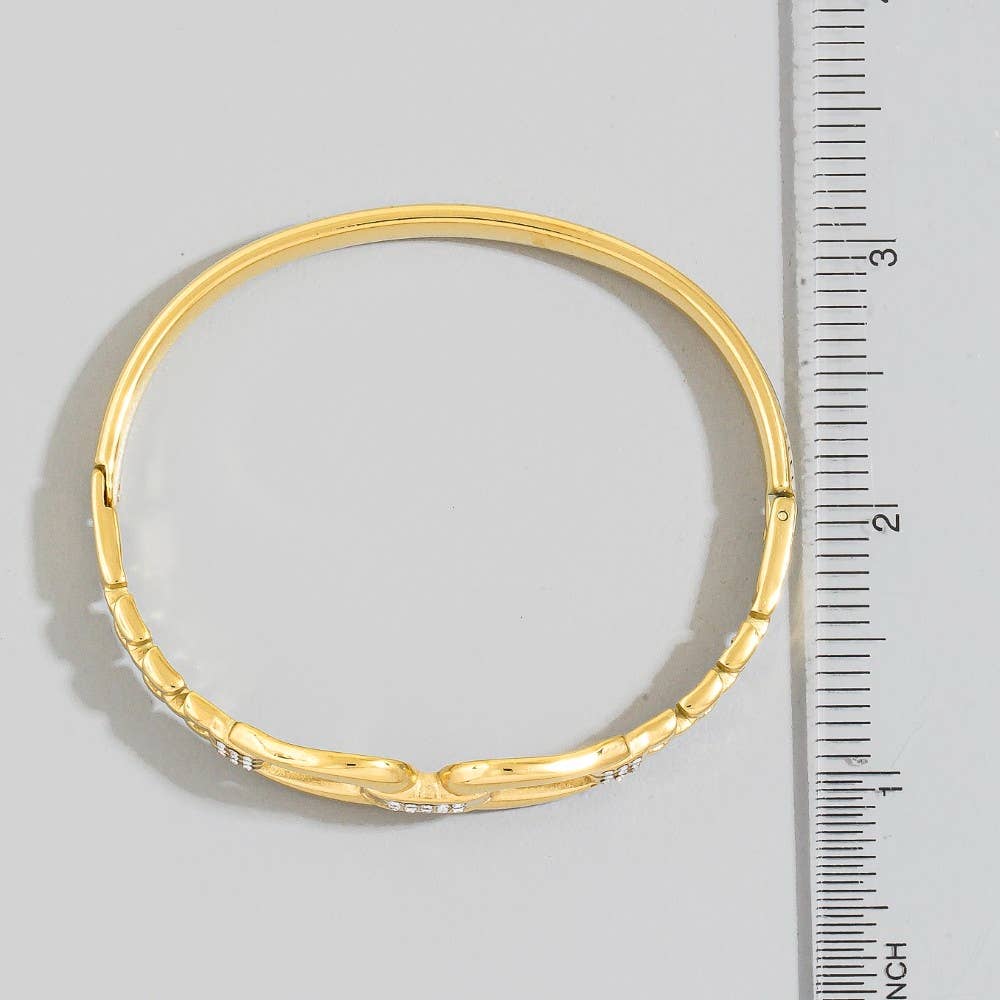 Stainless Steel Chain Clasp Bangle Bracelet